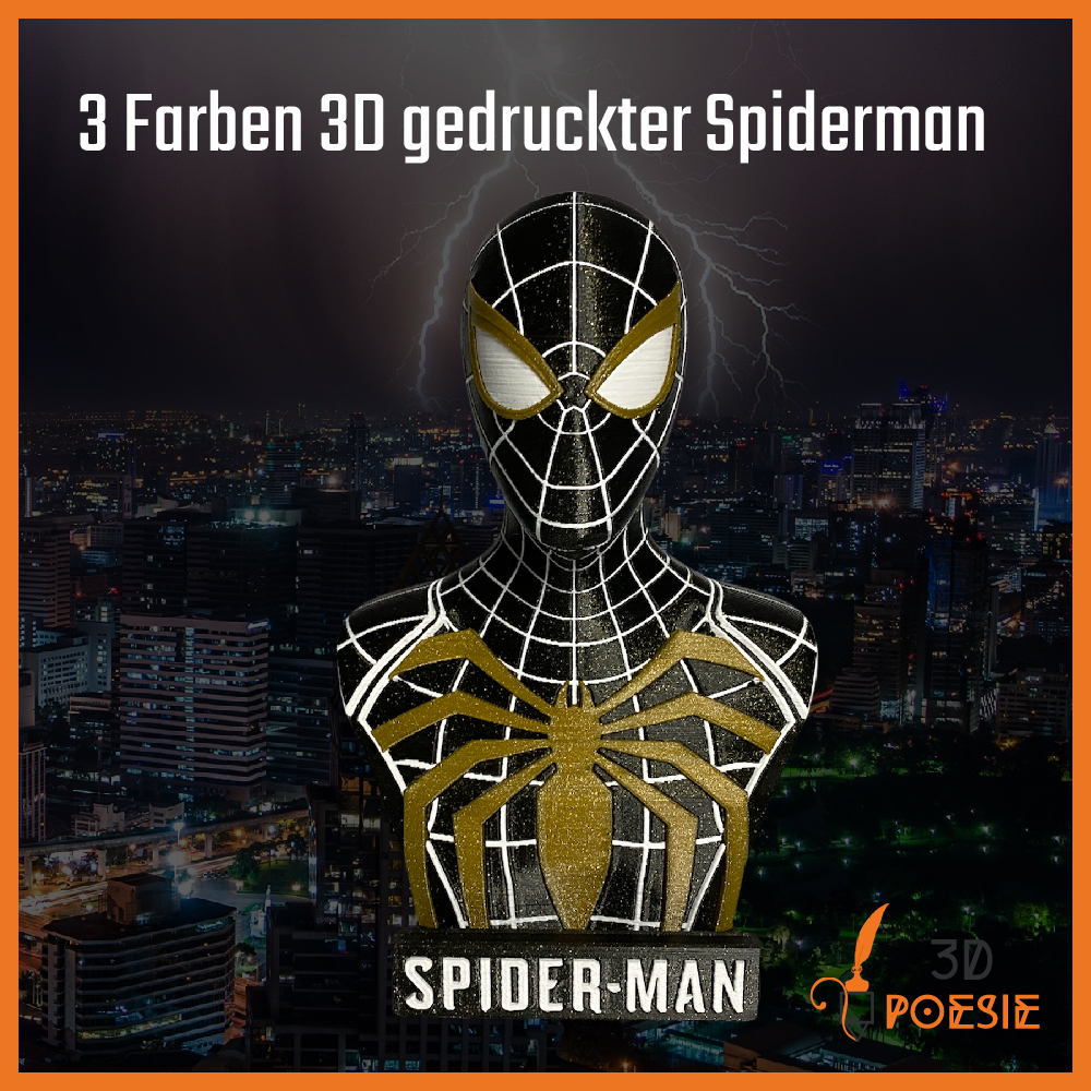 3 farben 3d gedruckter spiderman-100